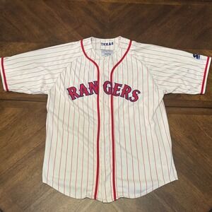Vintage Starter‎ Texas Rangers Baseball Jersey Clark 22 MLB Pinstripe |W1